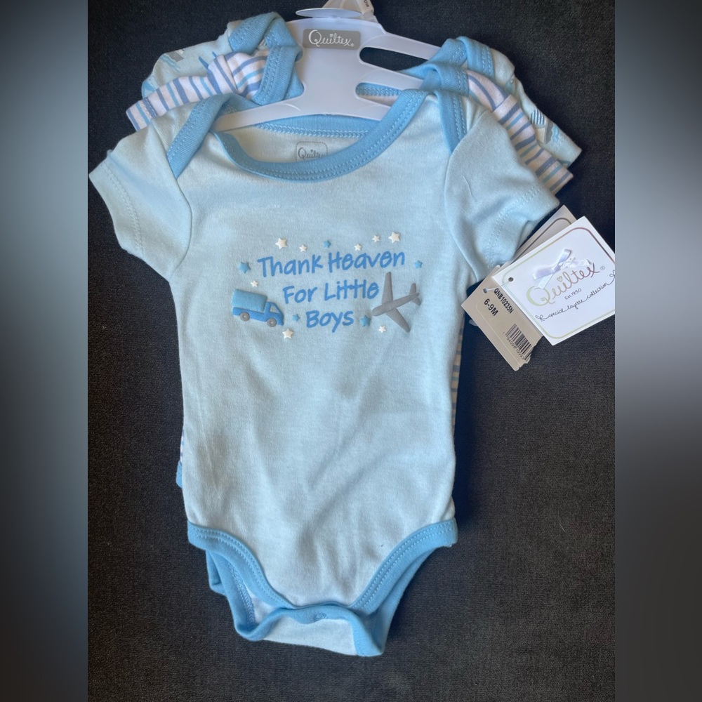 (3/$23) 3 onesies Thank Heaven for little boys-